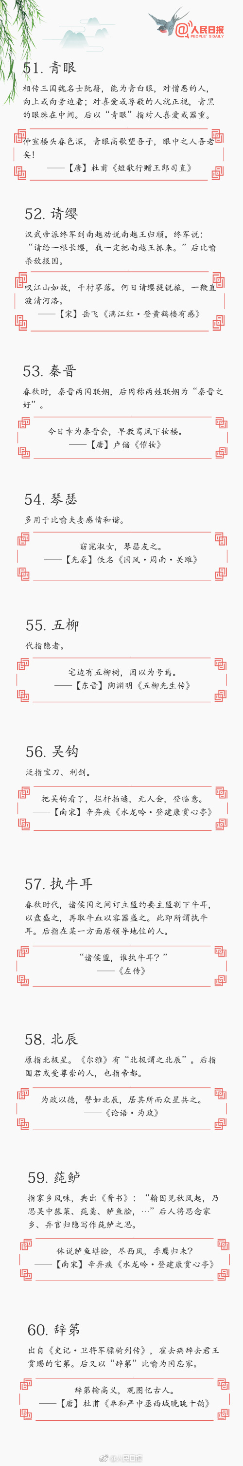 常識積累：70個詩詞中的文化典故